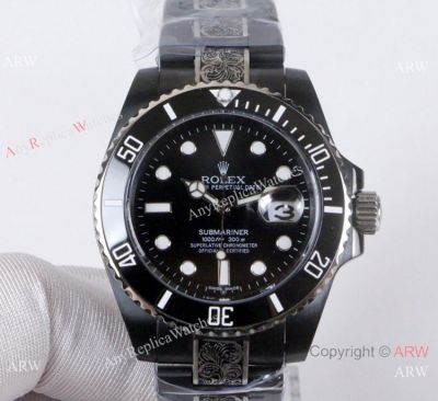 Rolex Submariner All Black Tattoo Watch New Replica